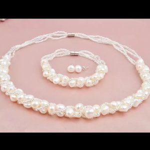 Natural Freshwater Baroque Pearl Set